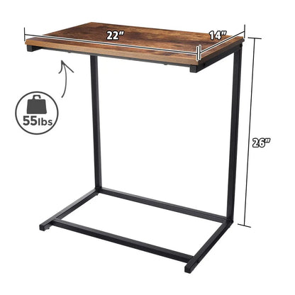 Space Saving Curved End Table