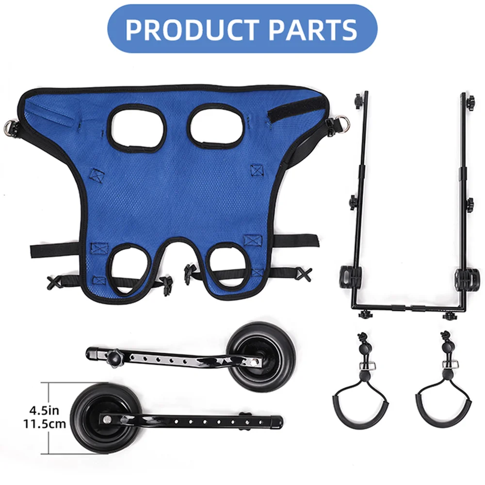 Pet Wheelchair for Injured Dogs Adjustable Support Cart