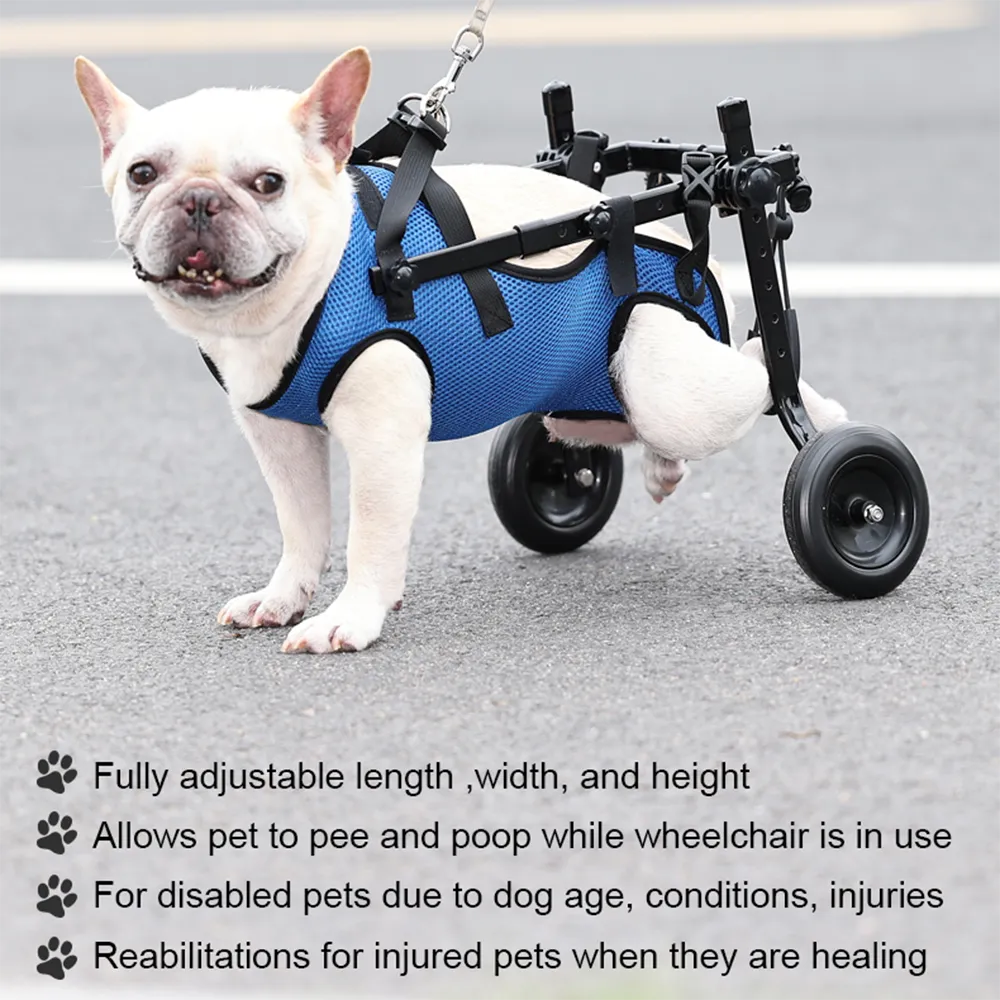 Pet Wheelchair for Injured Dogs Adjustable Support Cart