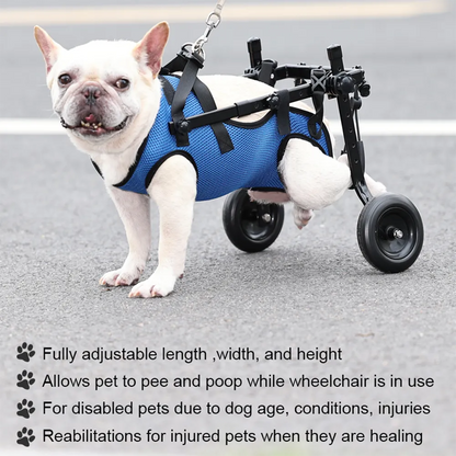 Pet Wheelchair for Injured Dogs Adjustable Support Cart