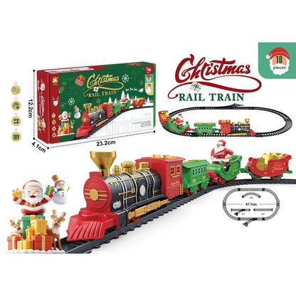 13 Piece Classic Toy Train Set for Kids with Headlight Smoke Realistic Sounds 3 Car Carriage 11 Feet Track Kids Toys Perfect Christmas Gift