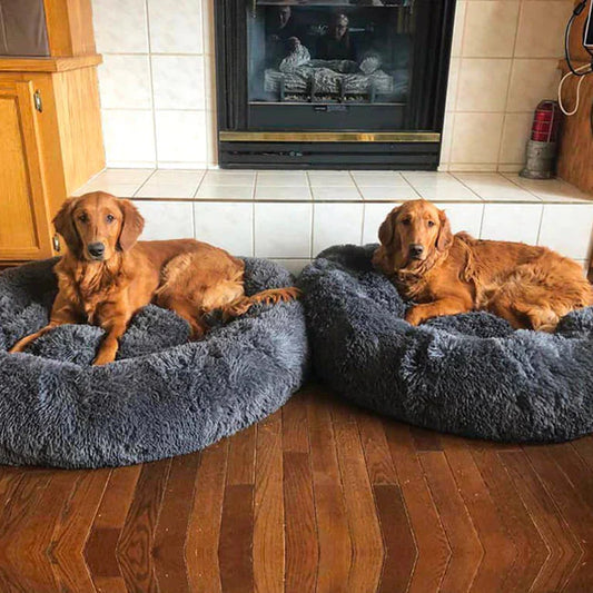 Comfortable Supportive Dog Donut Bed - Pexav