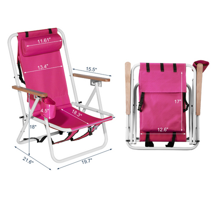 Comfortable Collapsible Outdoor Recliner Beach Chair