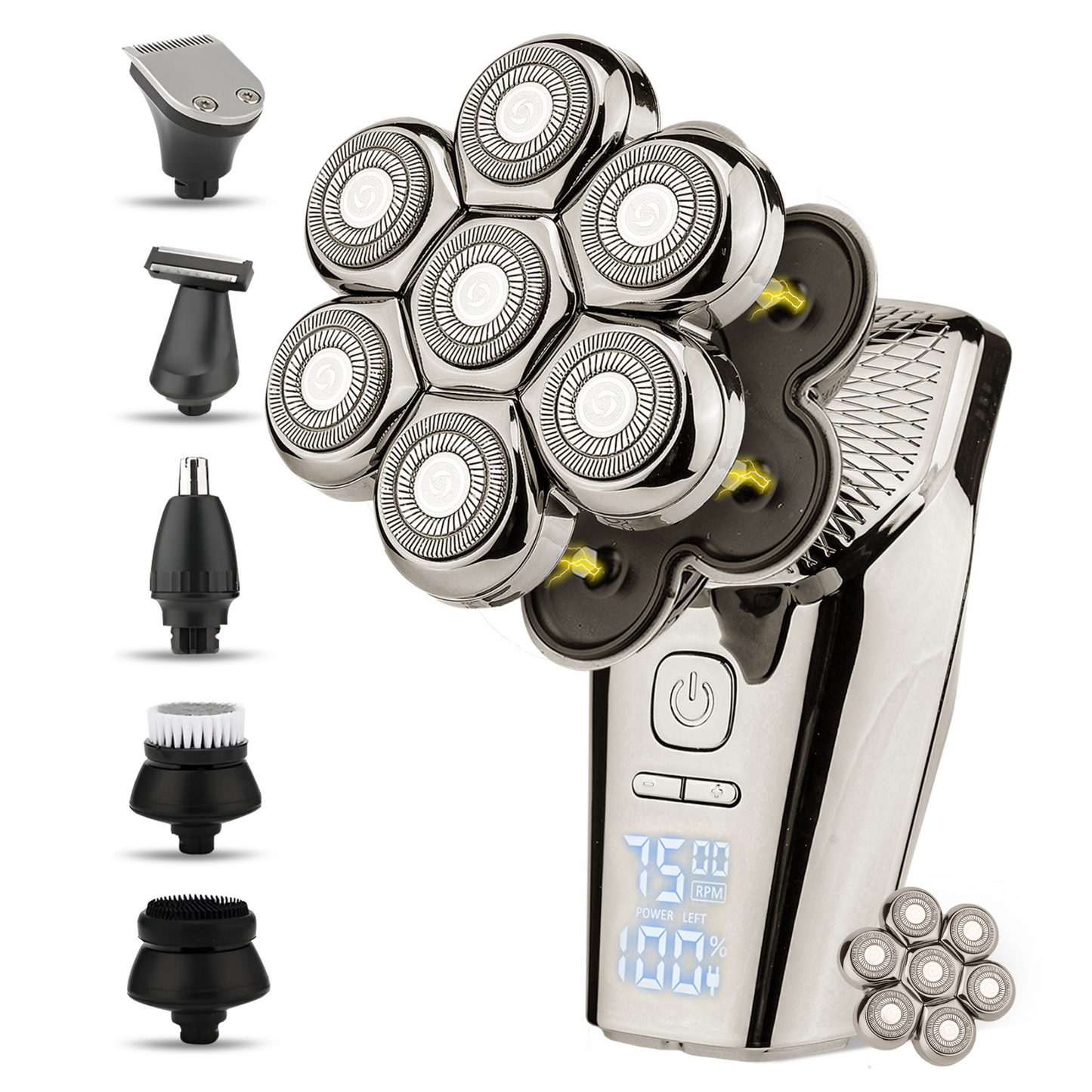 Close Shave Pro - Electric Head Razor with Bonus Blade - Pexav