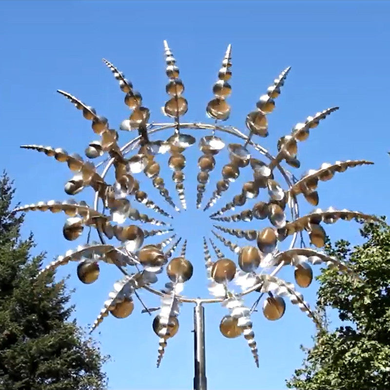 Unique Copper Wind Spiral Sculpture - Pexav