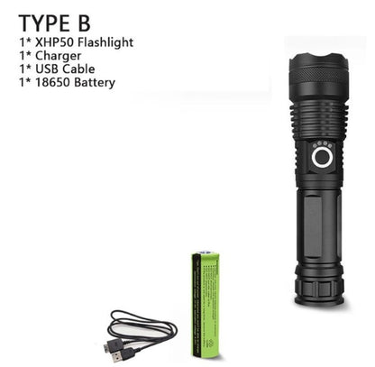 Brightest 150000 Lumens USB Rechargeable LED Torch