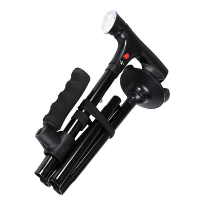 Compact Adjustable LED Folding Cane