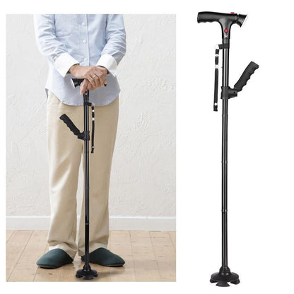 Compact Adjustable LED Folding Cane