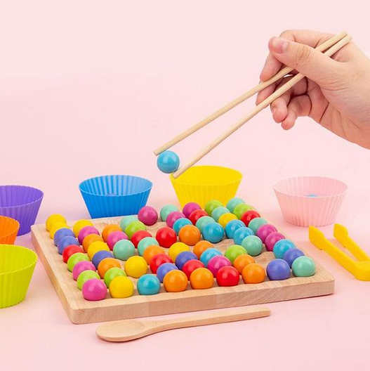 Wooden Educational Bead Sorting Toy - Pexav