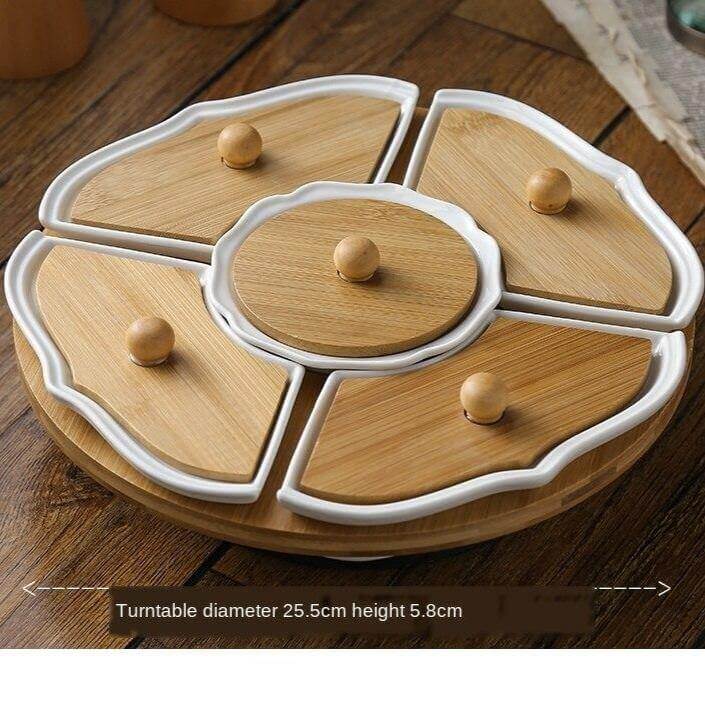 Circular 5 Section Ceramic Serving Plate