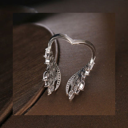 Beautiful Wing Shaped Ring and Bangle Set