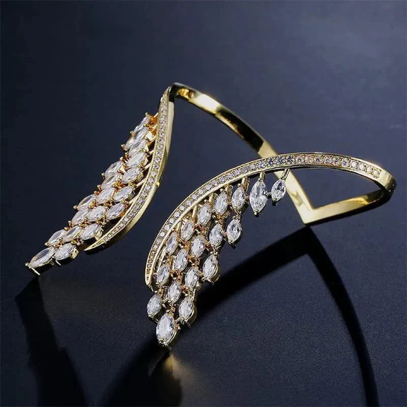 Beautiful Wing Shaped Ring and Bangle Set