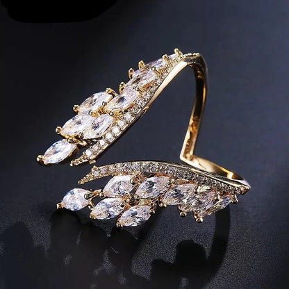 Beautiful Wing Shaped Ring and Bangle Set