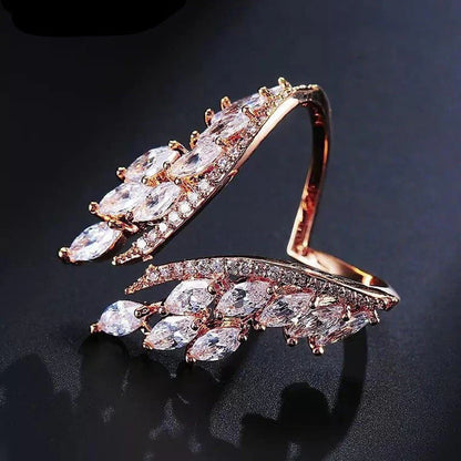 Beautiful Wing Shaped Ring and Bangle Set
