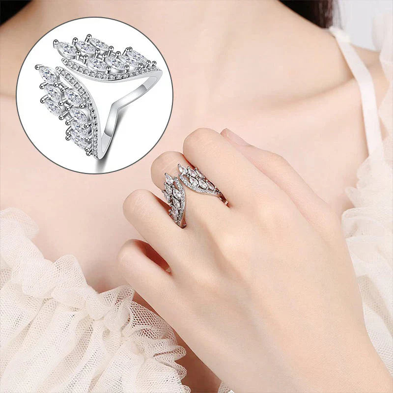 Beautiful Wing Shaped Ring and Bangle Set