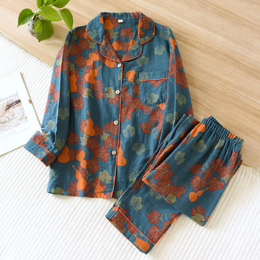 Comfy Floral Print Pajama Set for Women - Cozy Breathable Lounge Wear - Pexav