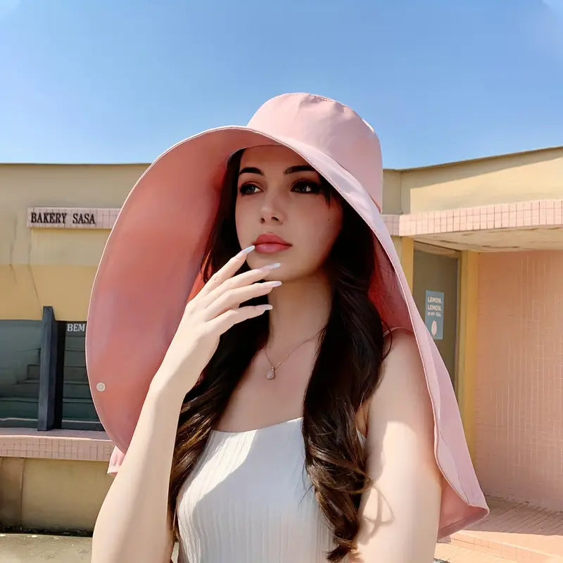 Stylish Large Brim Summer Sun Hat for Ladies