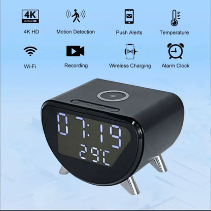 Compact WiFi Security Camera Clock