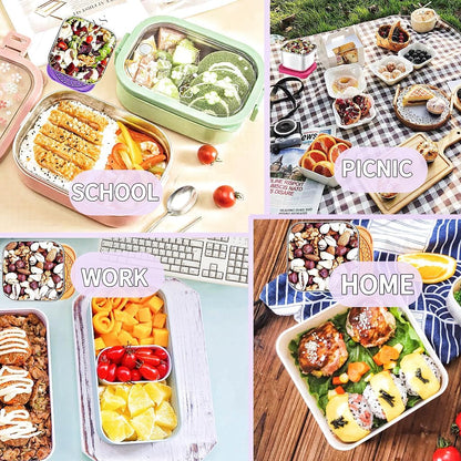 175ml Stainless Steel Snack Boxes for Kids - 6-Pack-Lightly colored-Nora Luxe