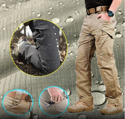 Rugged Outdoor Cargo Pants Waterproof Hiking Trousers
