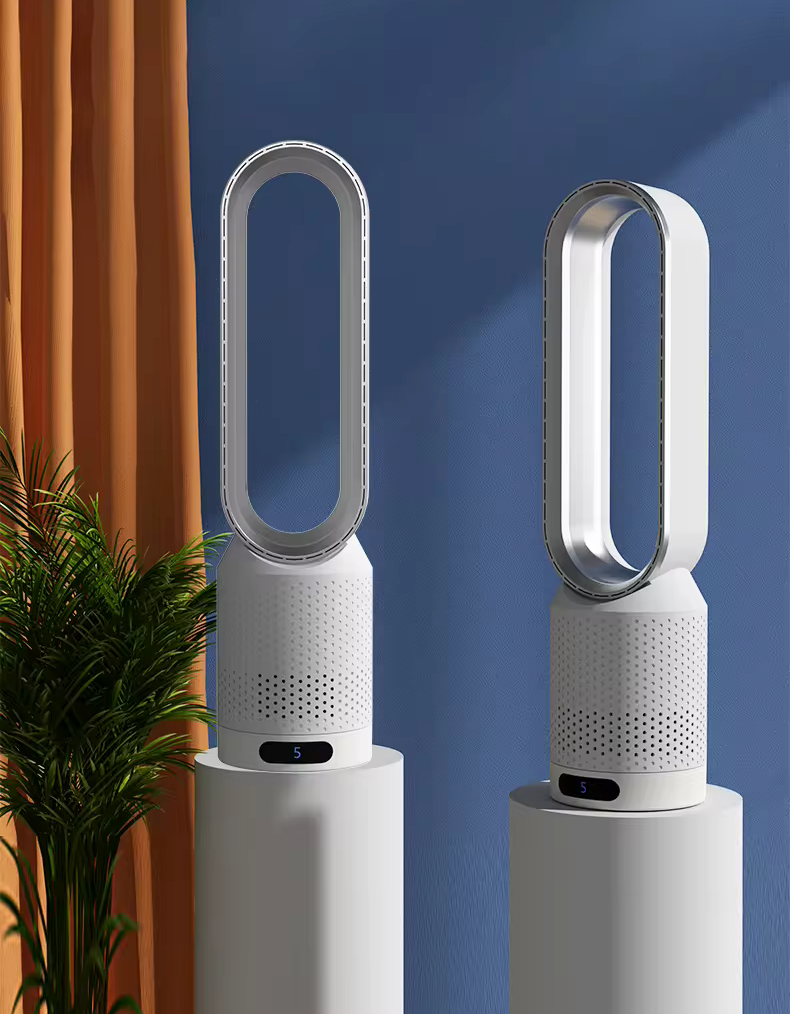 Compact 4-in-1 Air Purifier Tower Fan with Remote