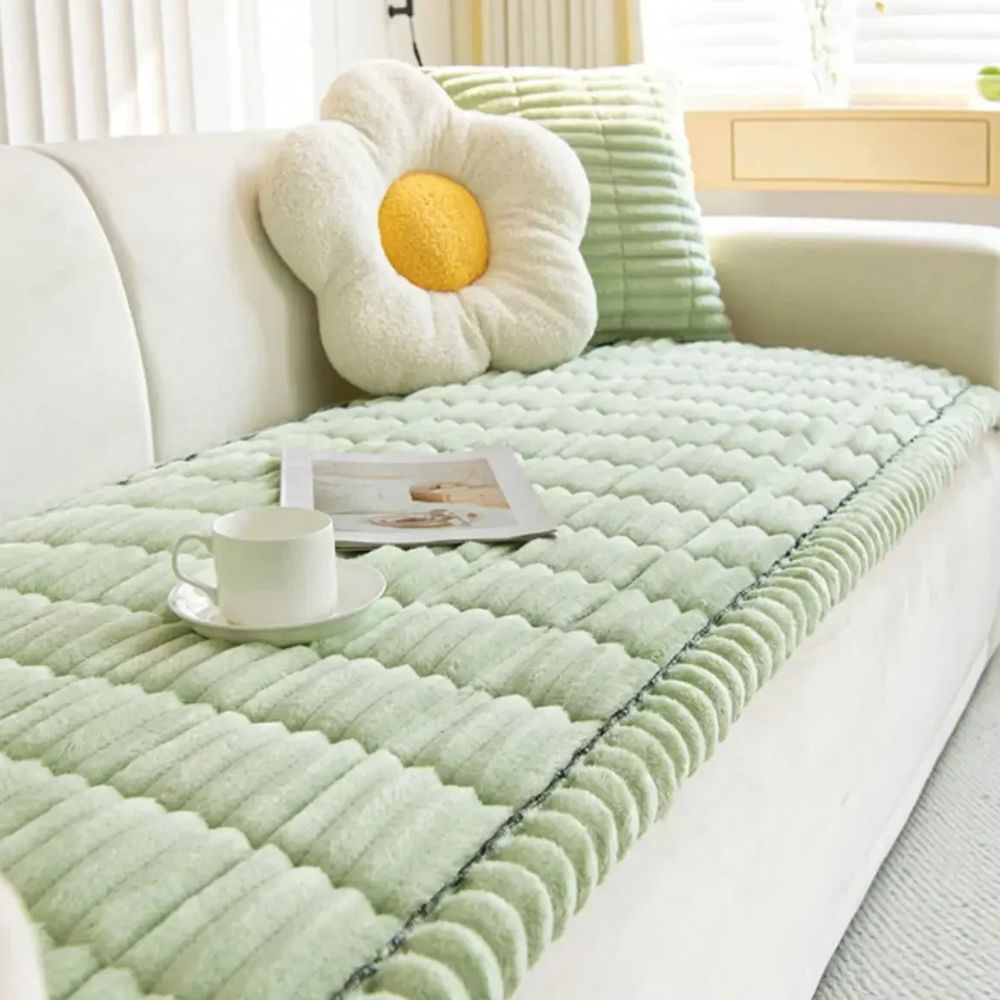 Soft Fuzzy Sectional Sofa Cover