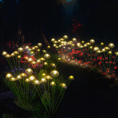 Colorful Outdoor Solar Mushroom String Lights