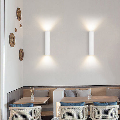 Silver Tube Dual Wall Light