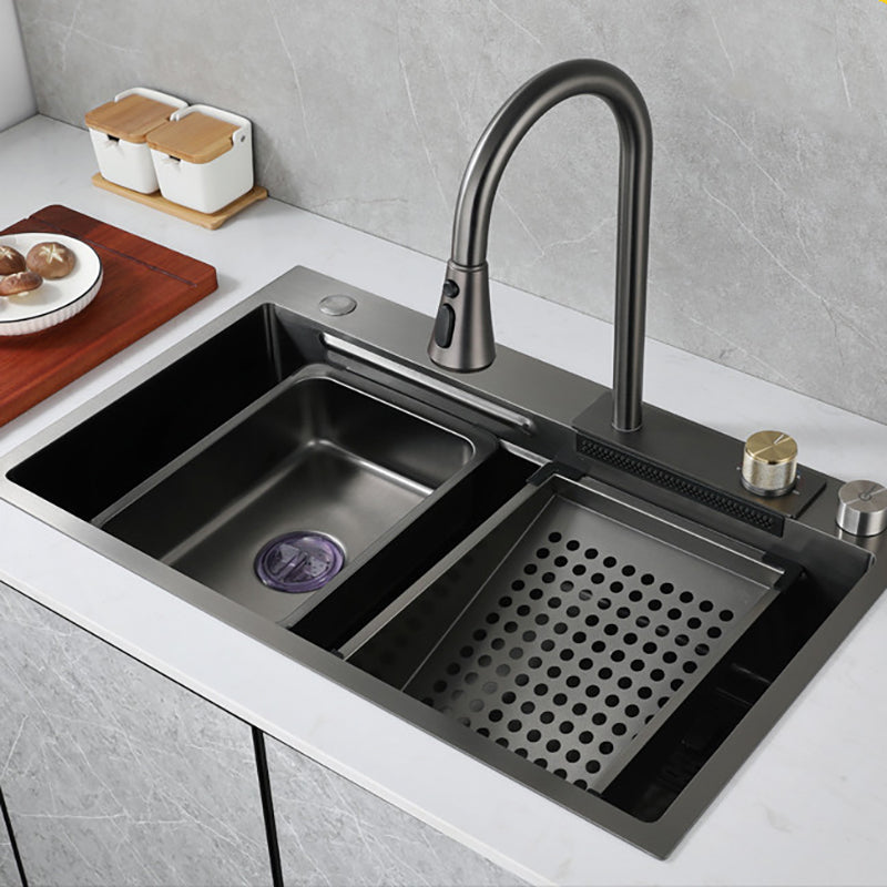 Contemporary Stainless Steel Drop-In Kitchen Sink - Pexav