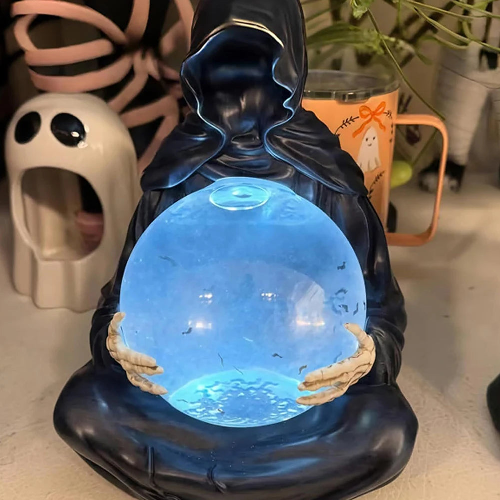 Spooky Glass Orb Halloween Decor - Pexav