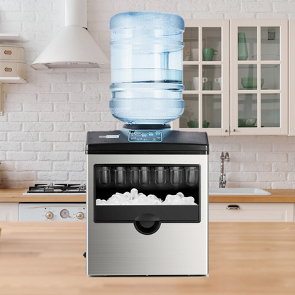 Compact Dual Function Ice Maker Machine for Kitchen Countertop