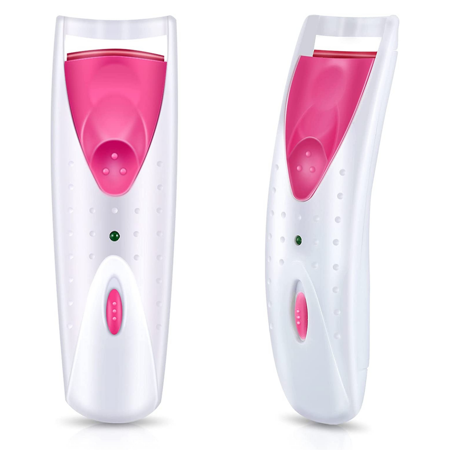 Compact Heated Eyelash Curler and Mascara Tool