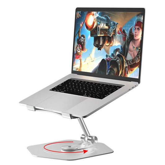 Adjustable Height Laptop Desk Stand with 360 Rotation - Pexav