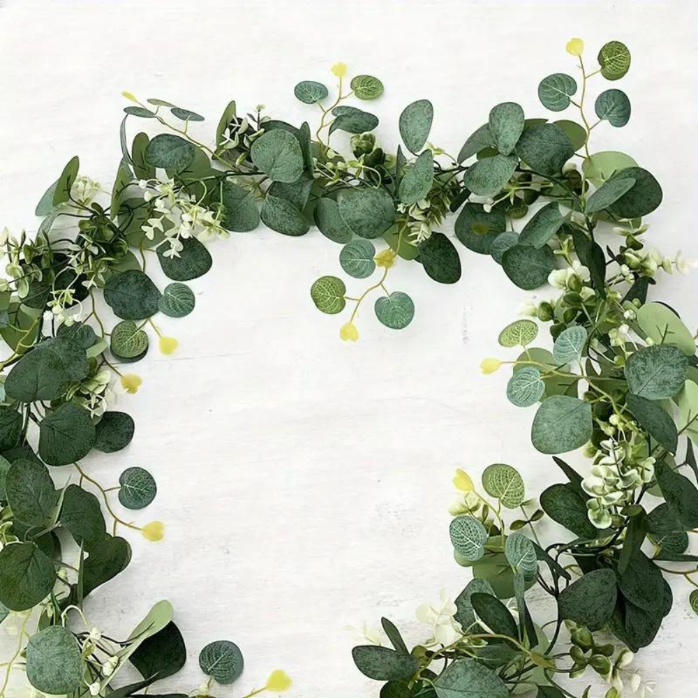 Artificial Fresh Eucalyptus Leaf Garland for Home Decor