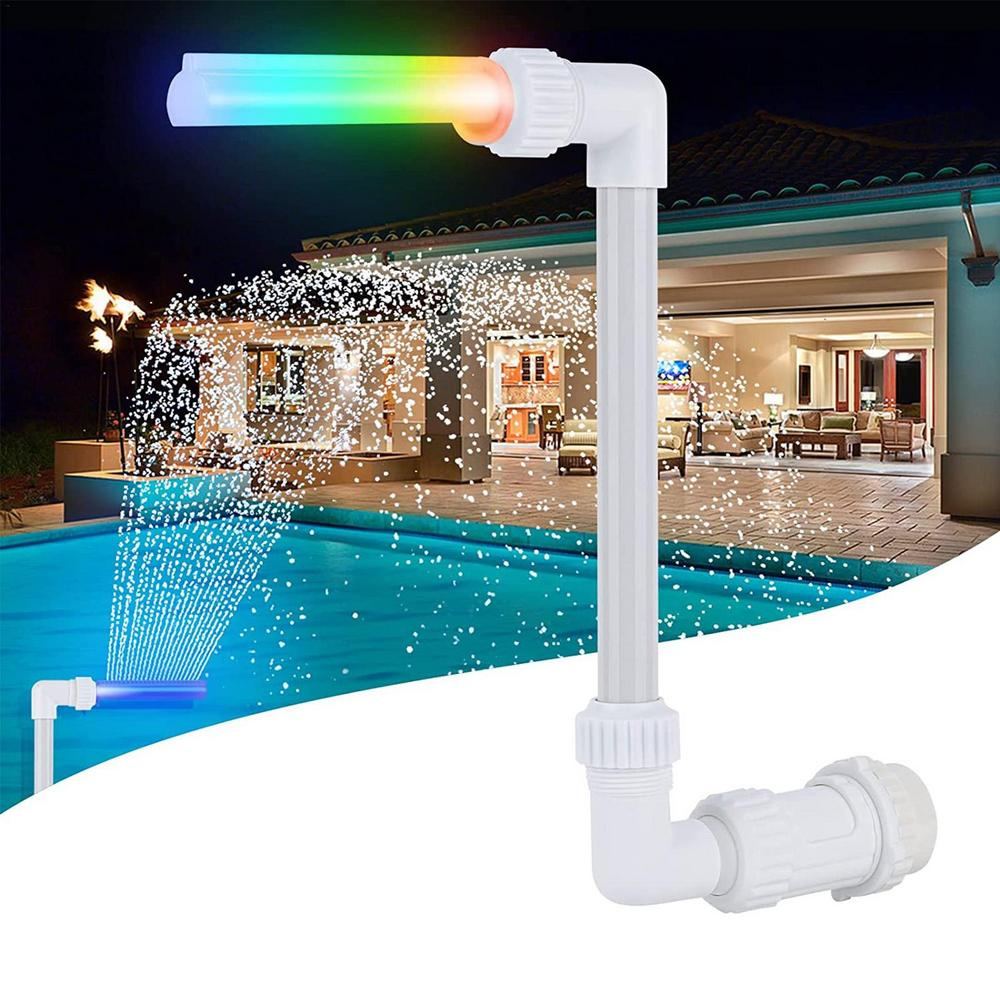 Colorful Pool Fountain with LED Night Light - Pexav