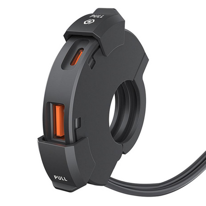 Compact Bike Phone Charger with Handlebar Clip