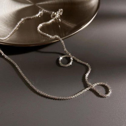 Shining Silver Pendant Necklace Set
