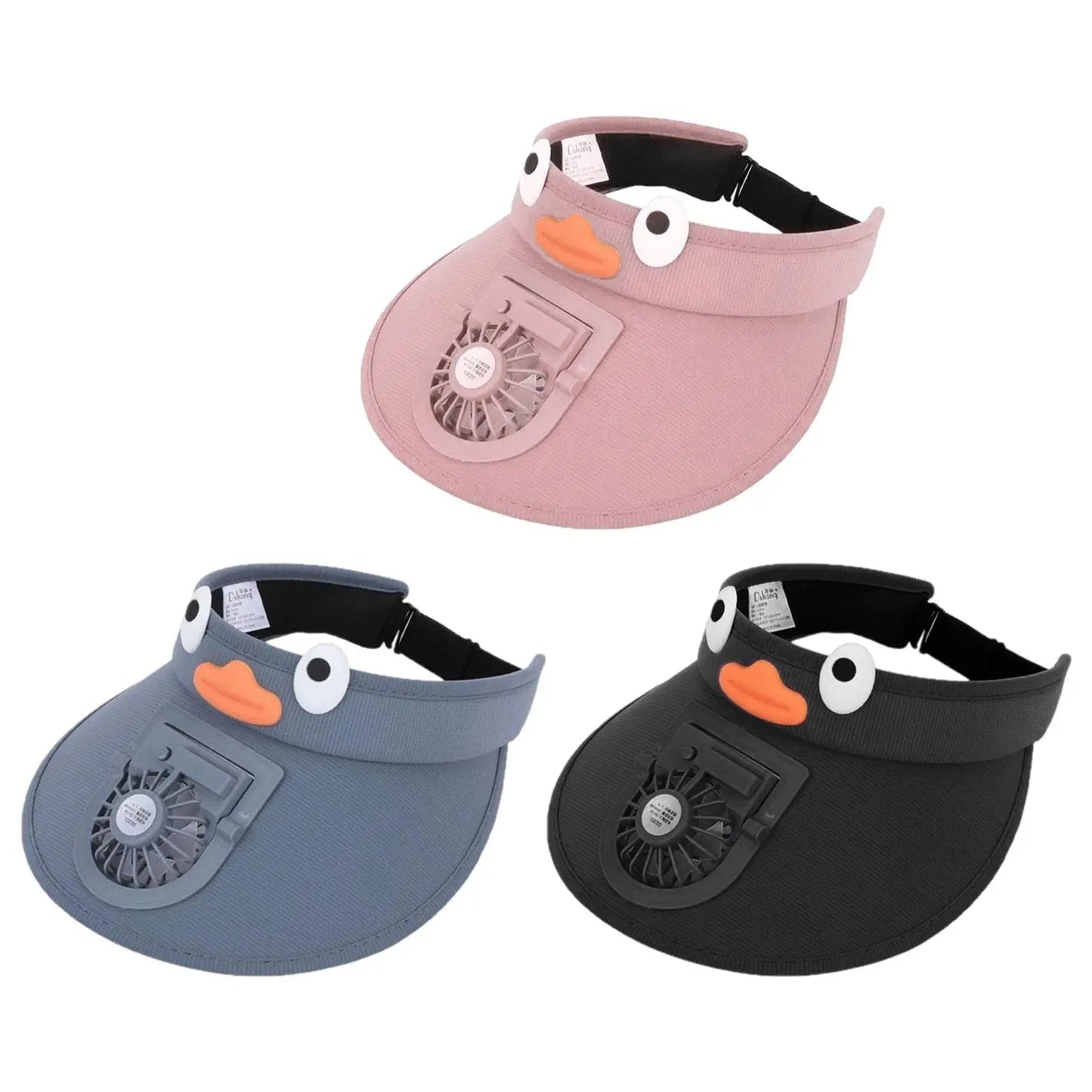 Childrens Summer Shade Cap with Built-in Fan