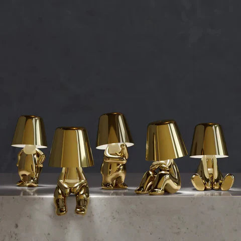 Elegant Metal Figure Desk Light Lamp - Pexav