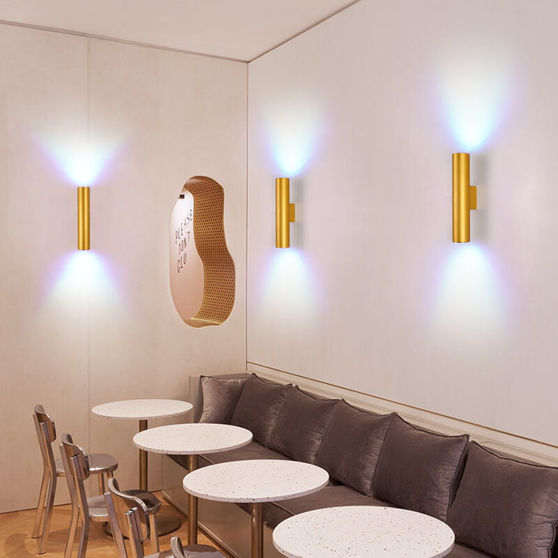Silver Tube Dual Wall Light