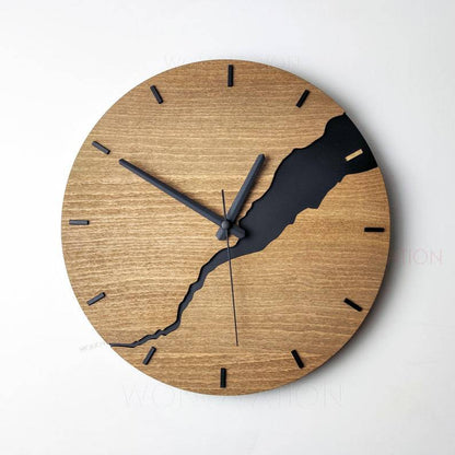 Simple Wood Wall Clock Contemporary Home Decor