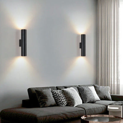Silver Tube Dual Wall Light