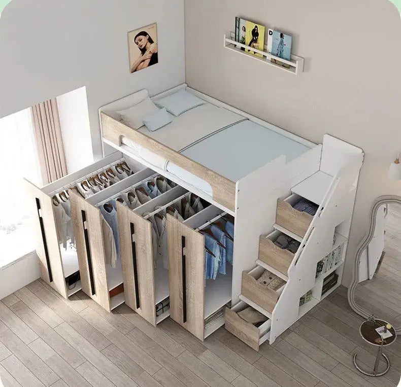 Compact Murphy Bunk Bed with Storage - Pexav