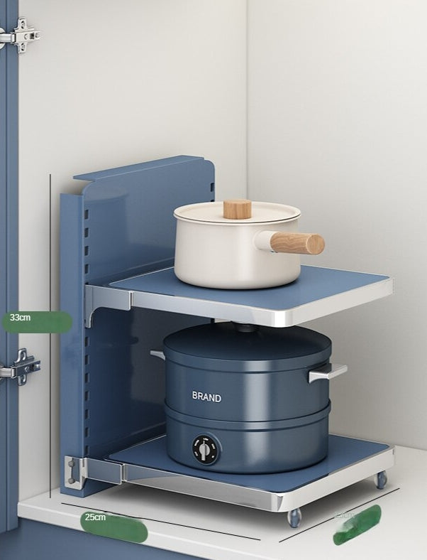 Space Saving Tiered Kitchen Shelf Organizer