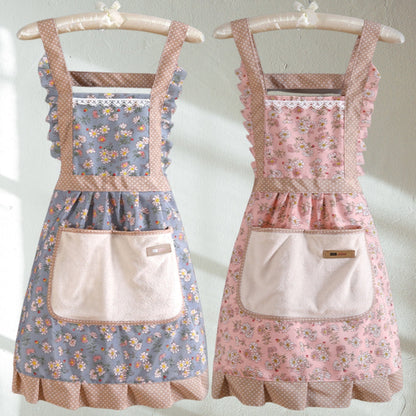 Waterproof Floral Apron for Kitchen Oil Proof Design - Pexav