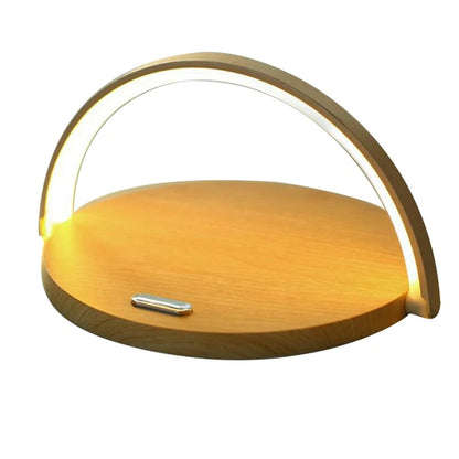 Compact Dual Wireless Charger Table Lamp