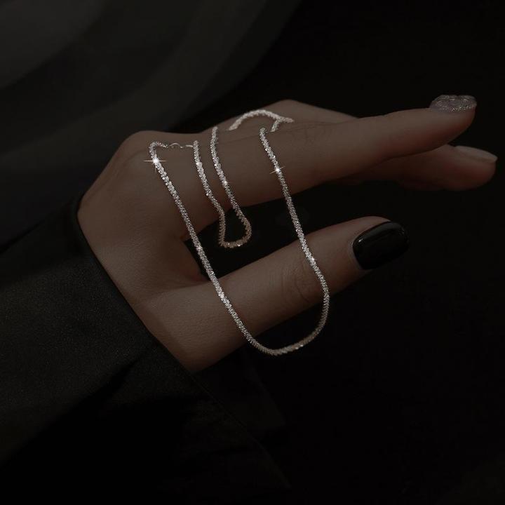 Shining Silver Pendant Necklace Set