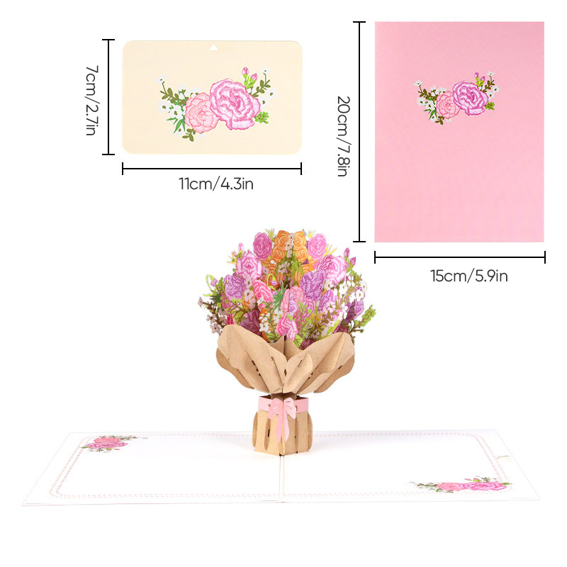 Beautiful 3D Flower Pop Up Card for Mom - Pexav