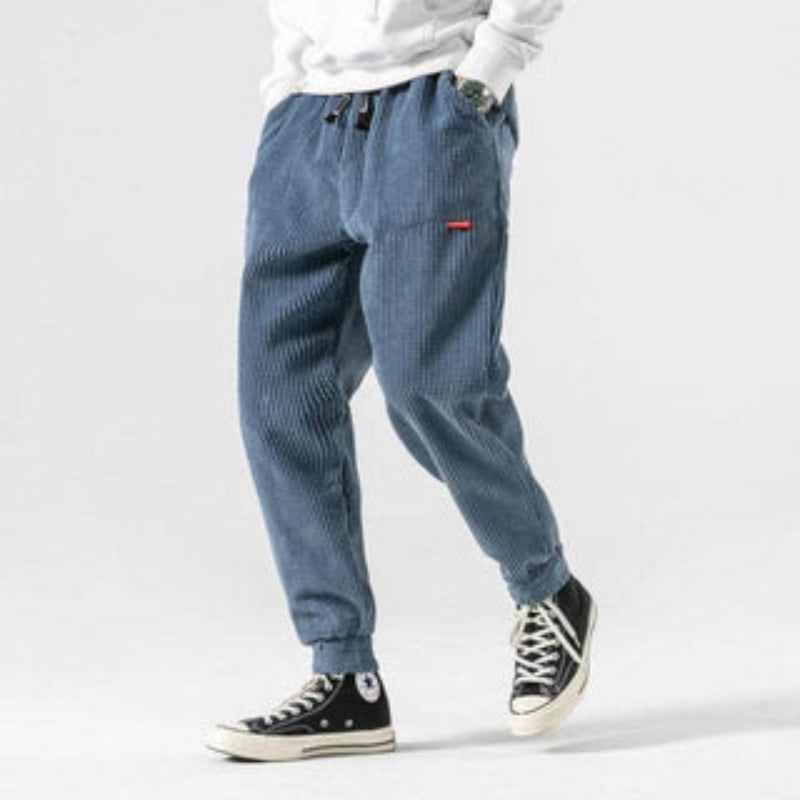Men's Comfortable Elastic Waist Pants with Side Pockets