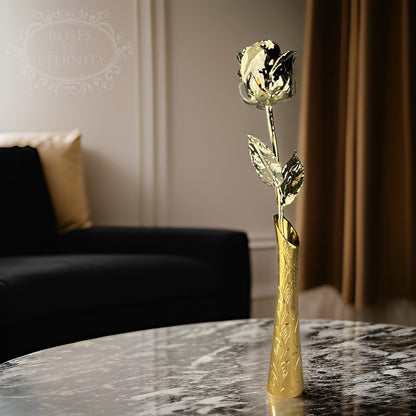 Luxury Rose Gold Plated Eternal Flower Ornament
